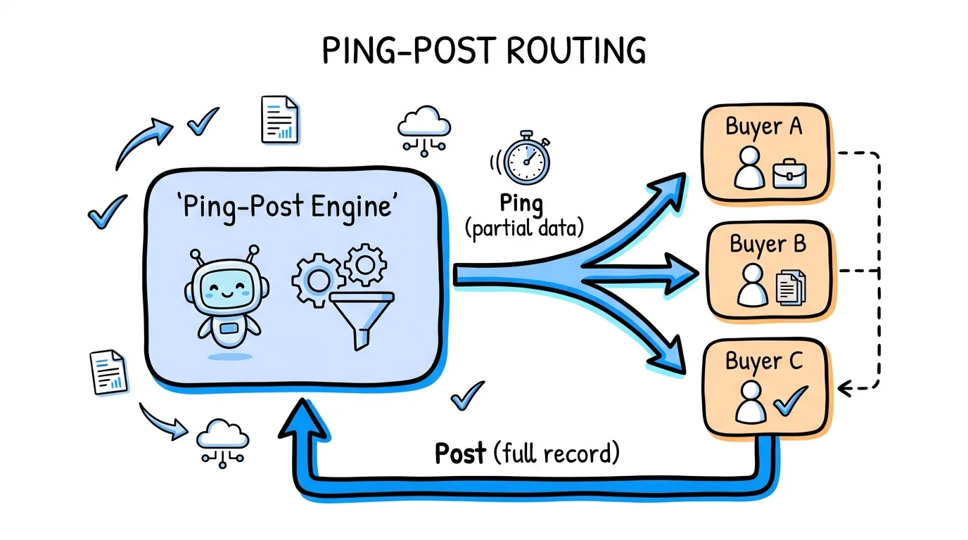 life insurance leads routed by a ping-post engine to the winning buyer